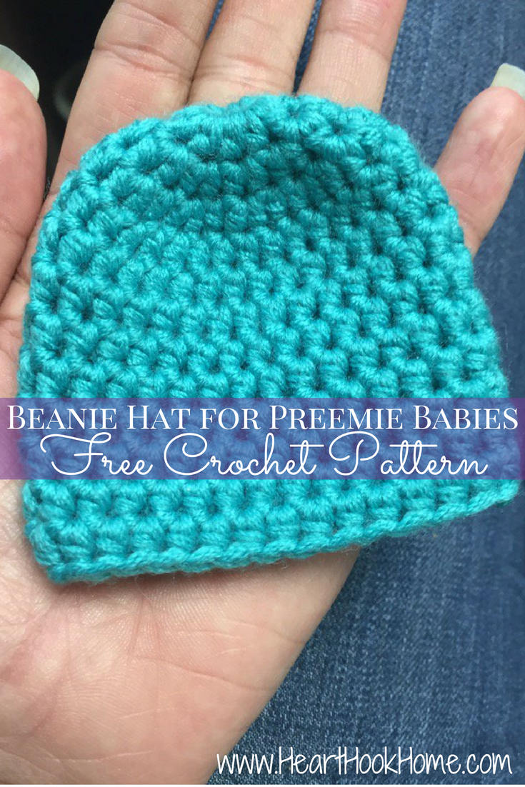 Easy Crochet Baby Hat Pattern Beanie Hat For Preemie Babies Free Crochet Pattern