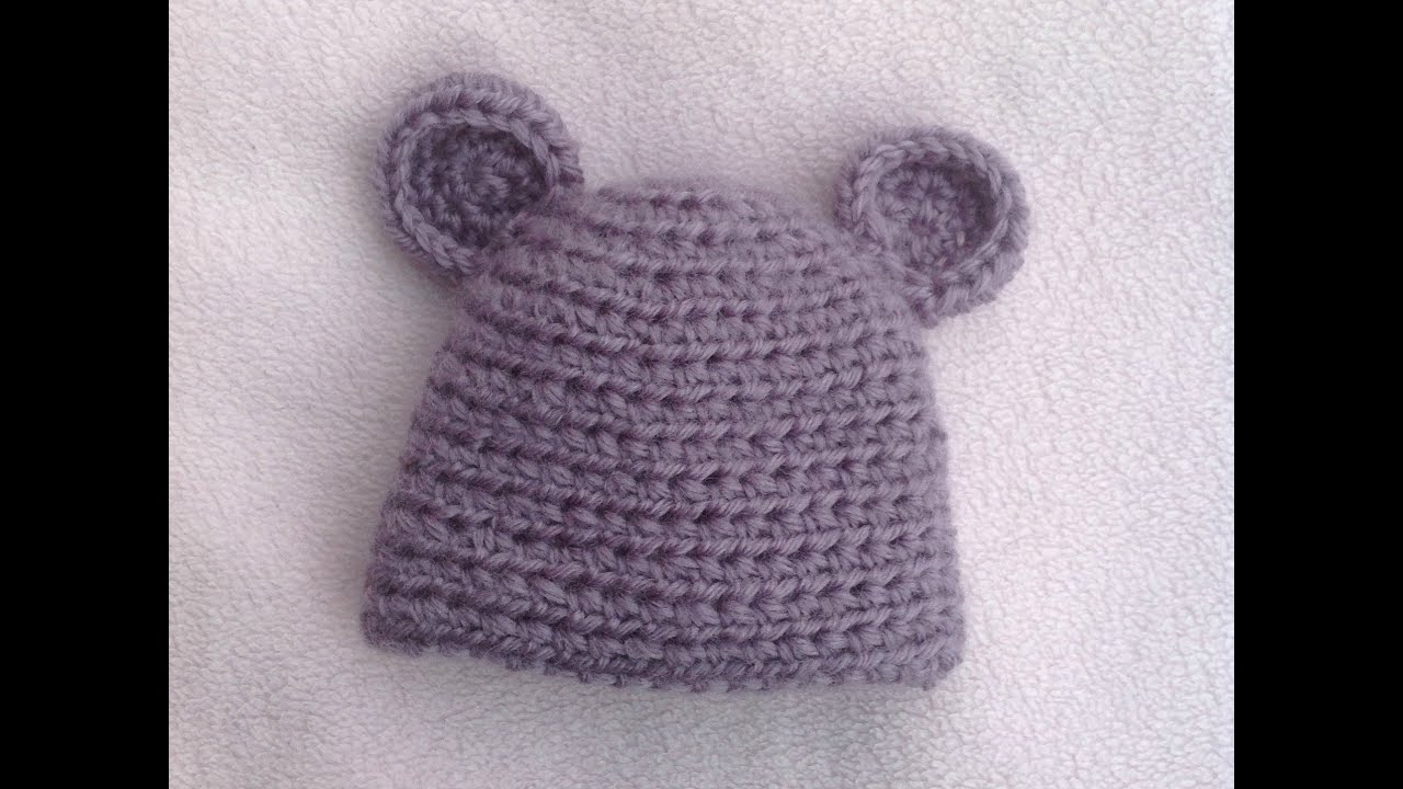 Easy Crochet Baby Hat Pattern How To Crochet A Very Easy Ba Hat Tutorial Youtube