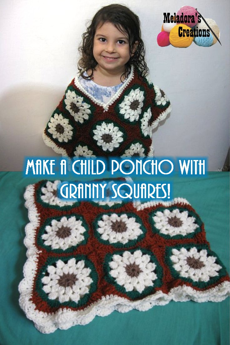 Easy Crochet Child Poncho Pattern Child Granny Square Poncho Free Crochet Pattern