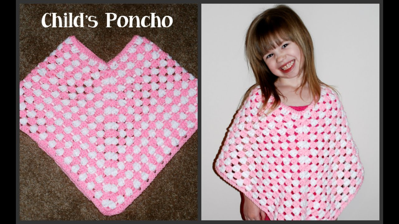 Easy Crochet Child Poncho Pattern Crochet Child Poncho Tutorial Crochet Jewel Youtube