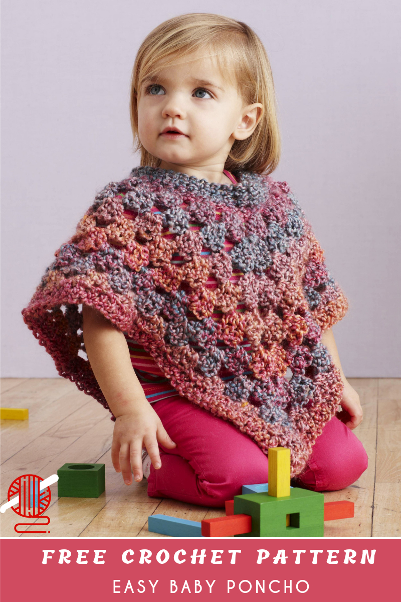 Easy Crochet Child Poncho Pattern Easy Ba Crochet Poncho Free Pattern Center