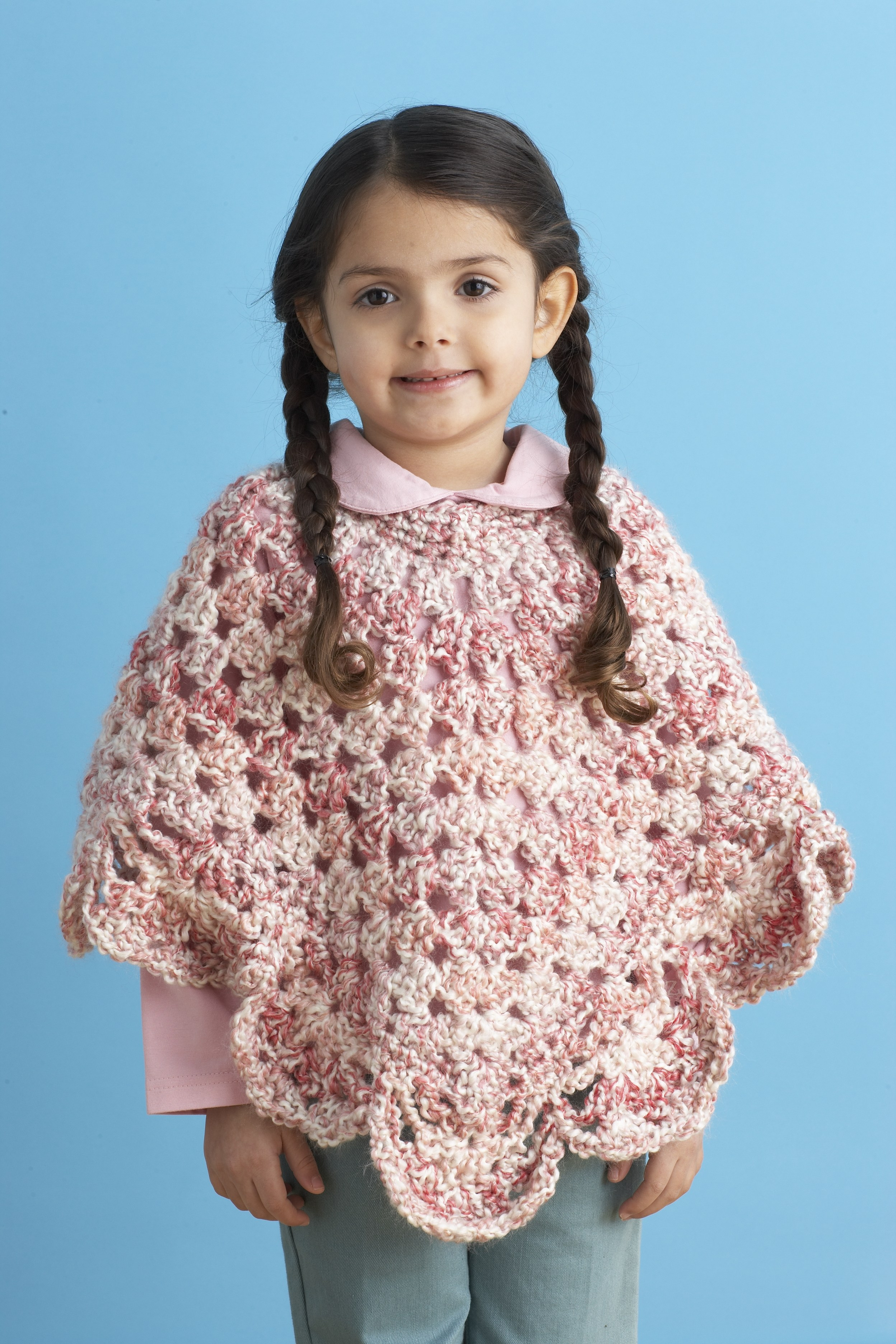 Easy Crochet Child Poncho Pattern Orange Ba Poncho
