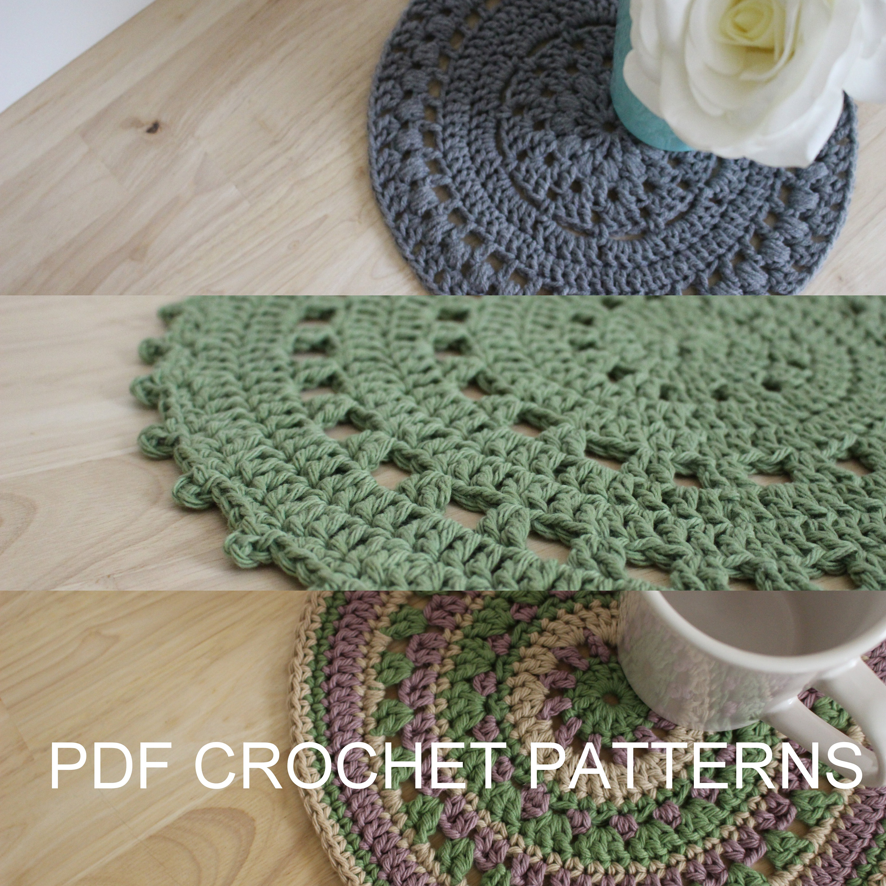 Easy Crochet Doily Patterns For Beginners Pattern Crochet Doily Pattern Crochet Table Mat Pattern Etsy