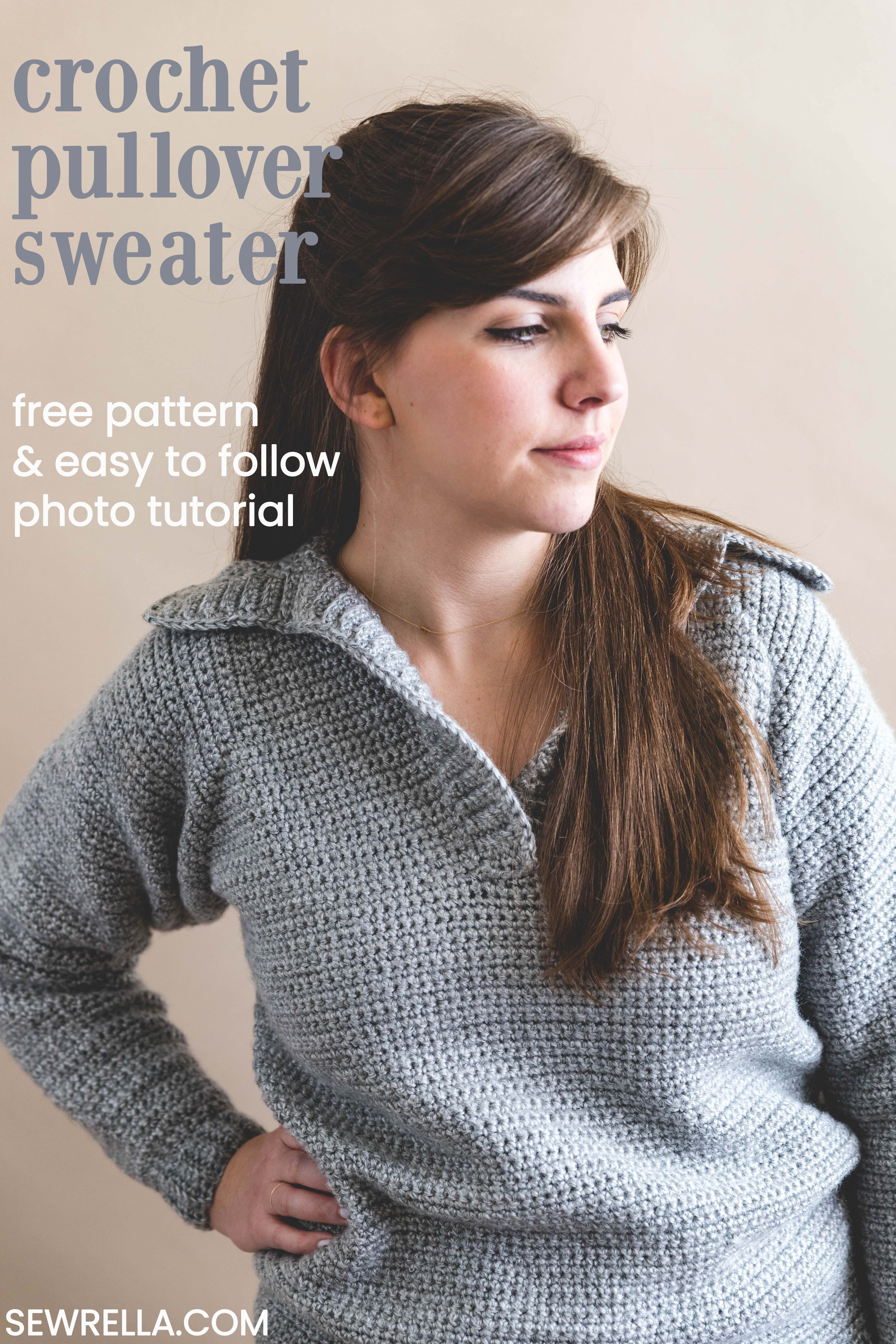 Easy Crochet Pullover Pattern Crochet Rainier Sweater Free Pattern Sewrella Pinterest