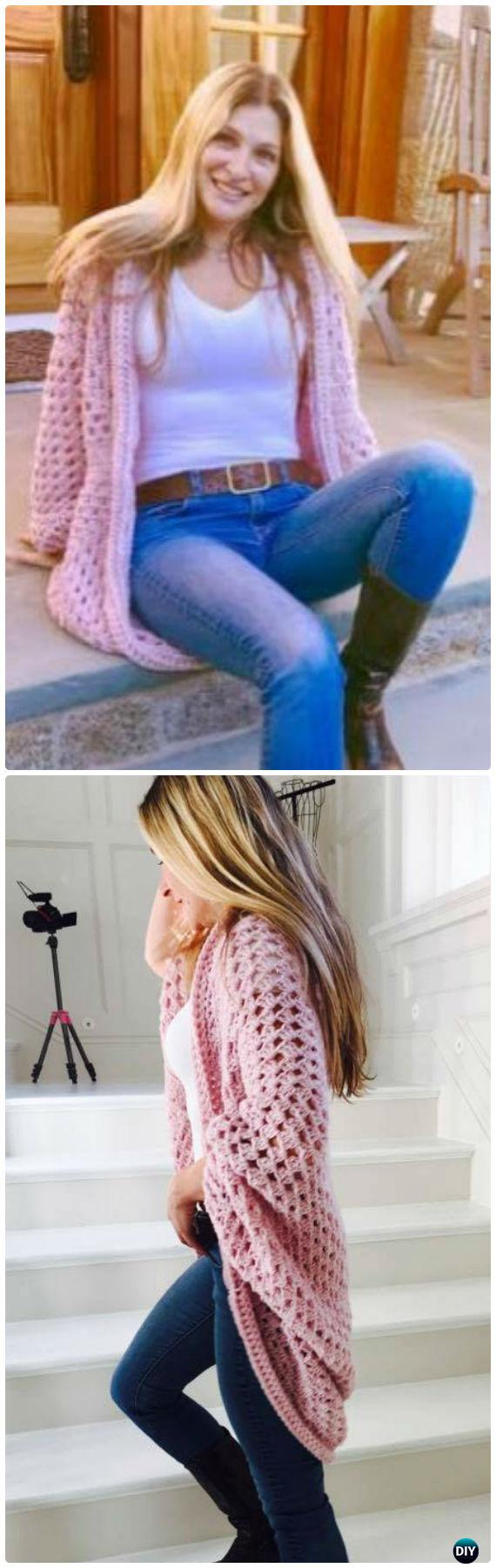 Easy Crochet Pullover Pattern Crochet Women Sweater Coat Cardigan Free Patterns