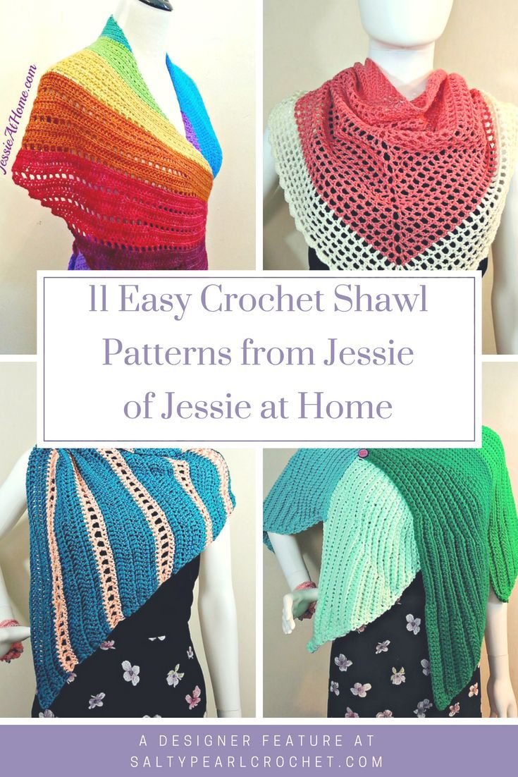 Easy Crochet Shawl Pattern 11 Easy Crochet Shawl Patterns From Jessie At Home Crochet