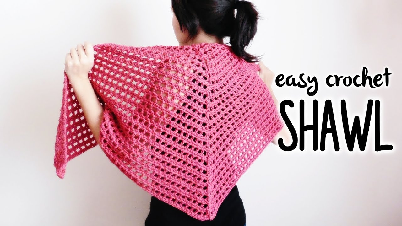 Easy Crochet Shawl Pattern How To Crochet Triangle Shawl Easy Crochet Shawl Crochet