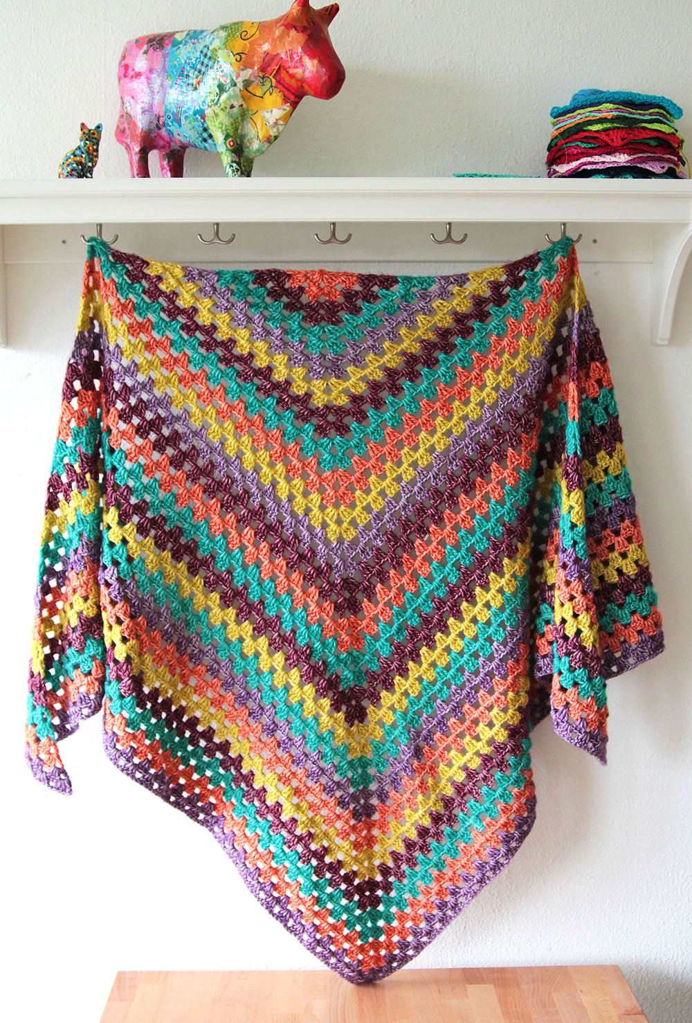 Easy Crochet Shawl Pattern Quick And Easy Pattern The Stonewashed Xl Granny Winter Shawl