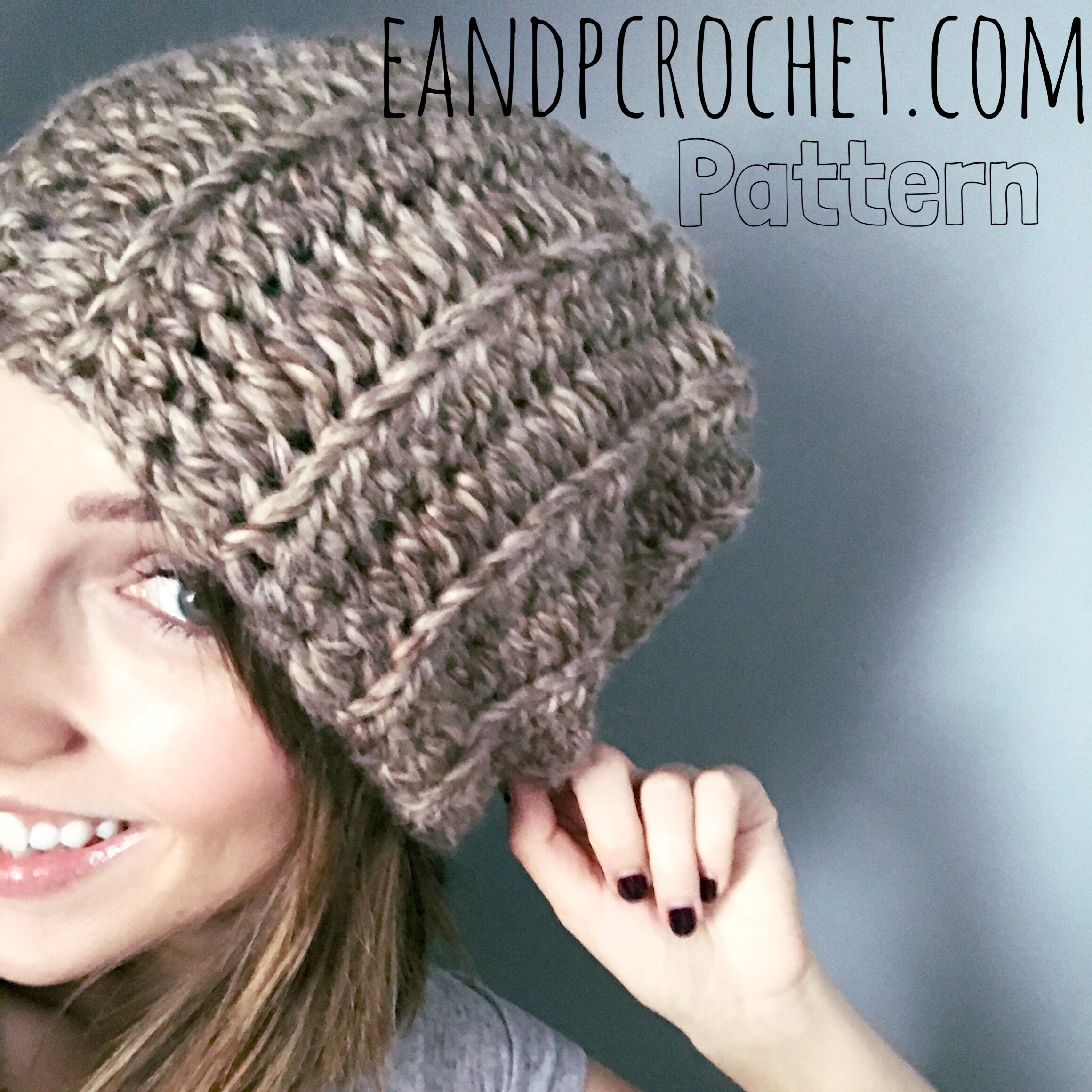 Easy Crochet Slouchy Hat Pattern Pattern The Basic Chunky Slouch Evelyn And Peter Crochet
