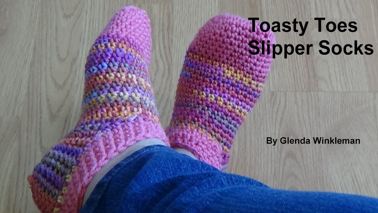 Easy Crochet Sock Pattern Toasty Toes Slipper Socks Easy Free Pattern At End Of Video