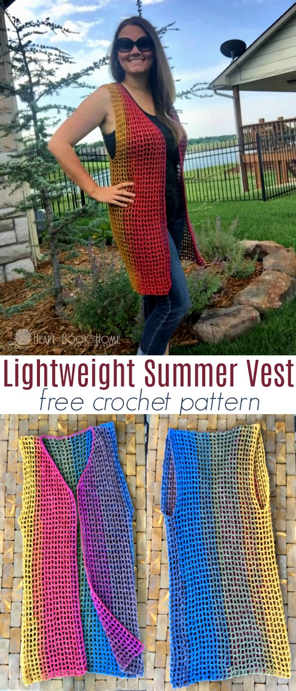 Easy Crochet Vest Pattern Easy Breezy Lightweight Summer Vest Crochet Pattern