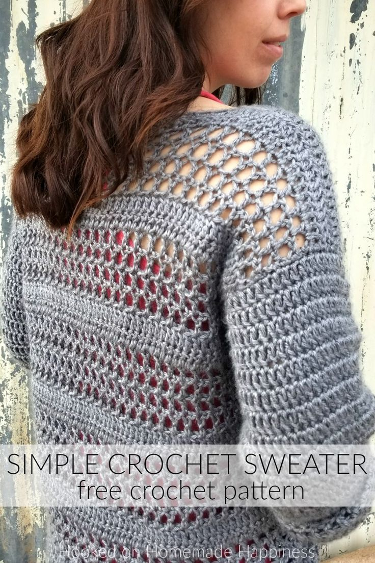 Easy Crochet Vest Pattern Simple Crochet Sweater Pattern Crocheted Sweaters Crochet