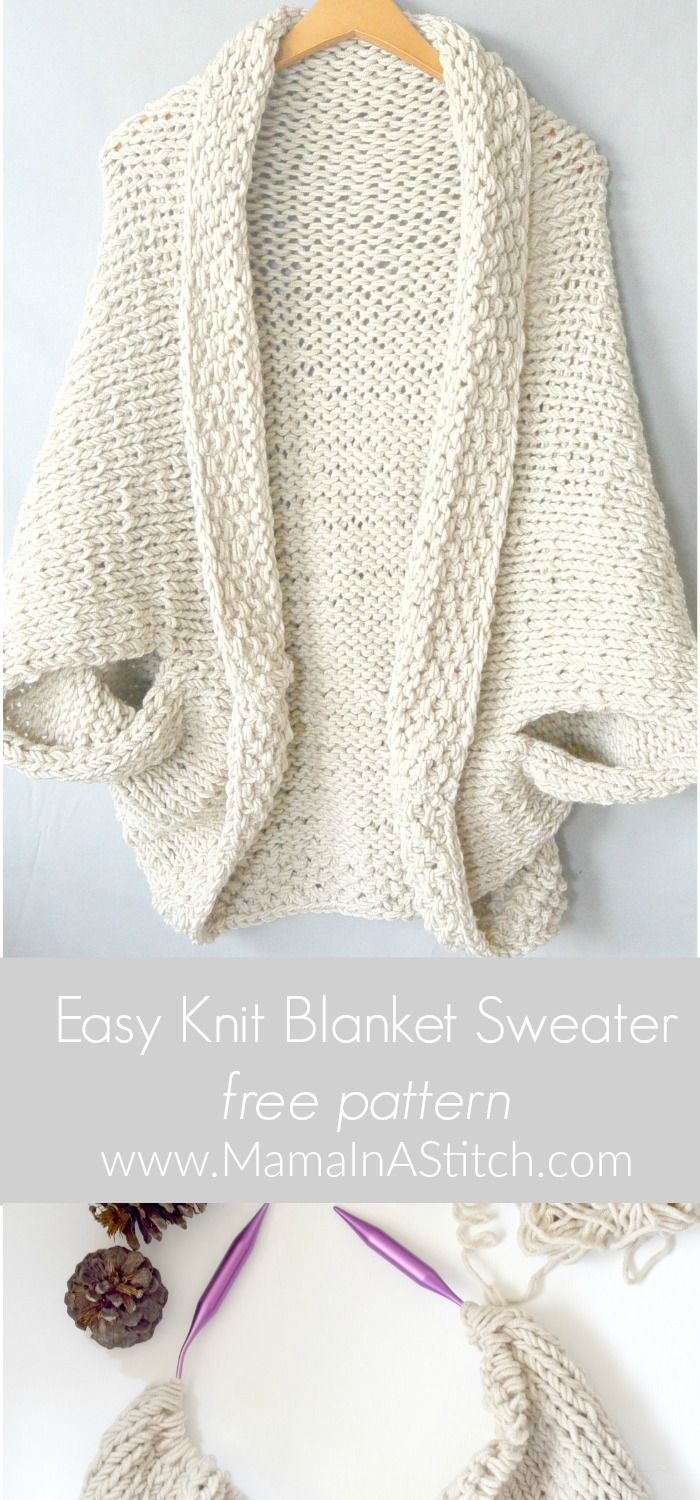 Easy Free Crochet Sweater Patterns Easy Knit Blanket Sweater Pattern Pinterest Knitting