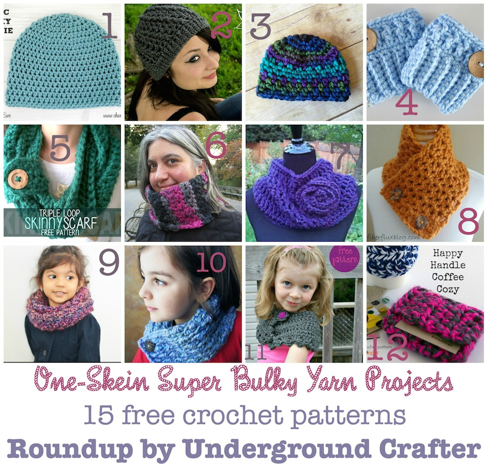 Easy One Skein Crochet Patterns 15 Free Crochet Patterns For One Skein Projects In Super Bulky Yarn