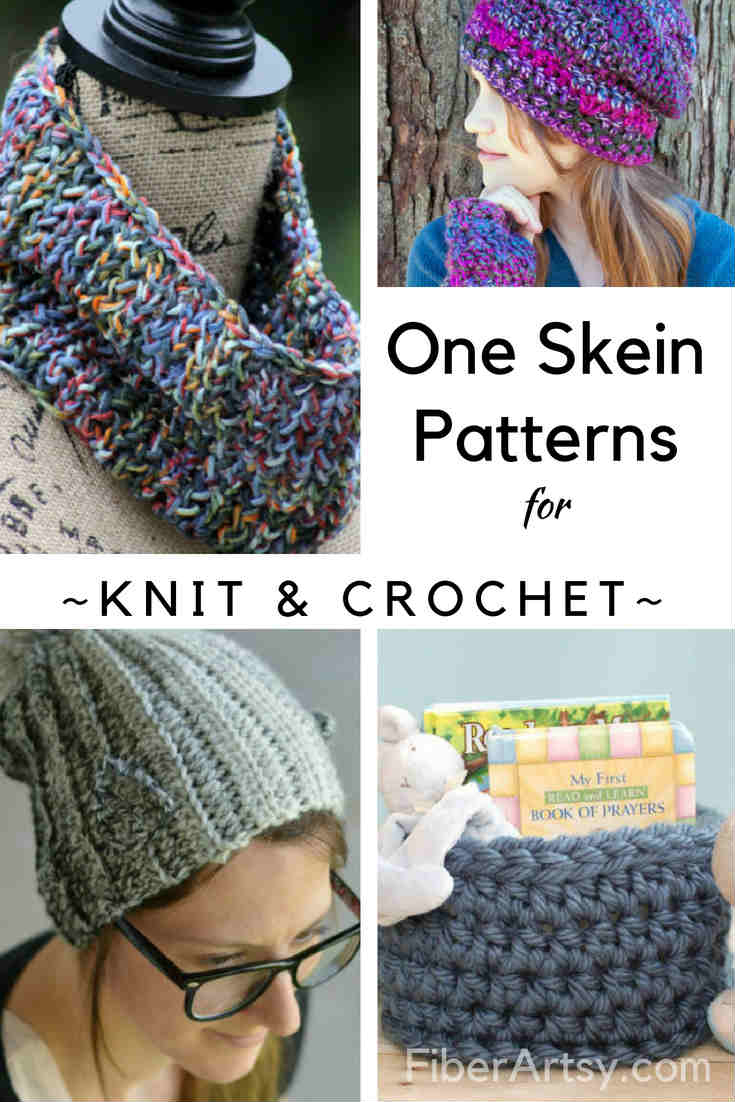 Easy One Skein Crochet Patterns 15 One Skein Patterns For Knit And Crochet Fiberartsy
