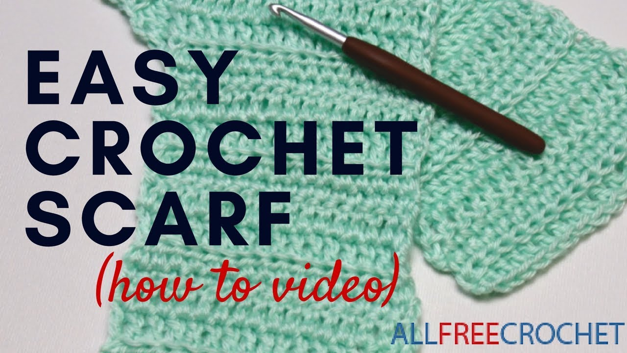 Easy Scarf Crochet Pattern Basic Beginner Crochet Scarf Youtube