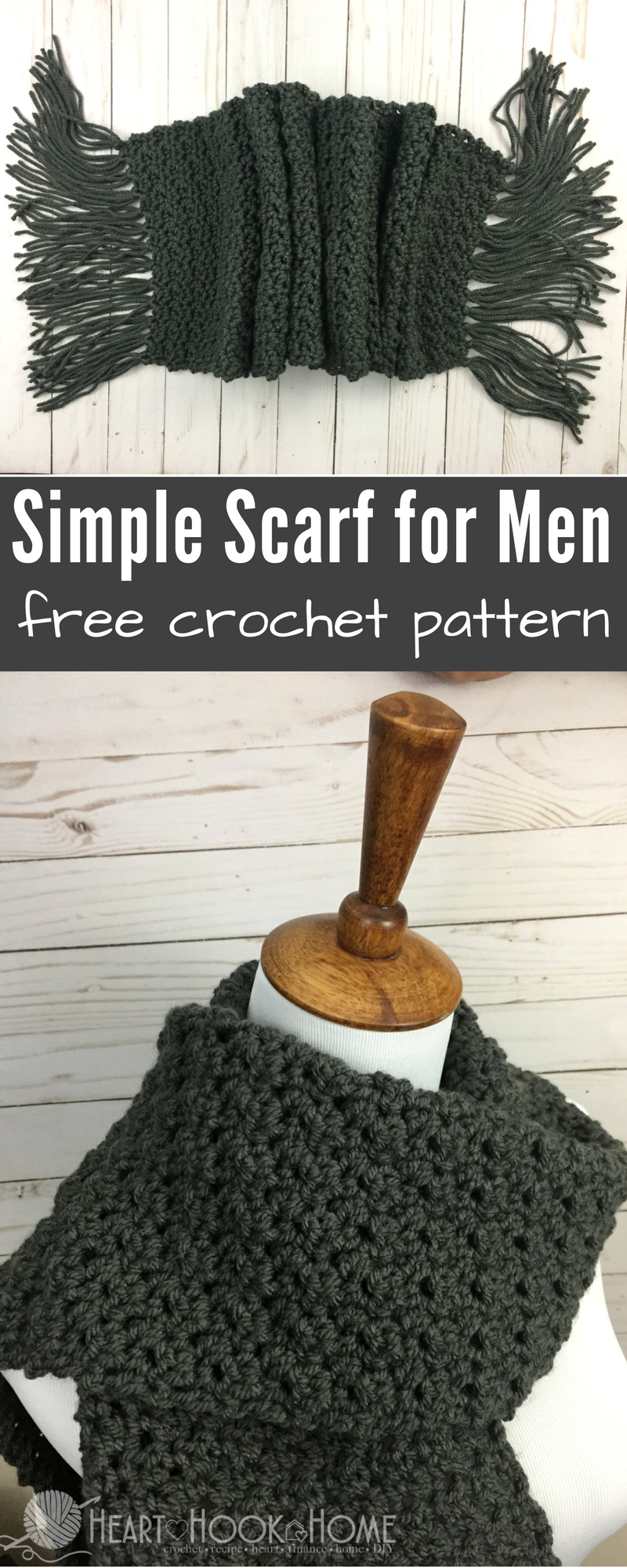 Easy Scarf Crochet Patterns Simple Scarf For Men Free Crochet Pattern