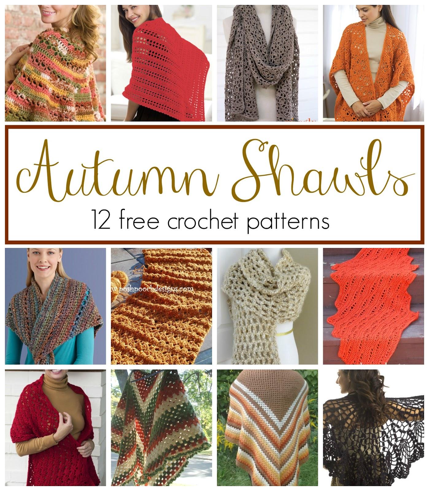 Fall Crochet Patterns Fiber Flux Autumn Shawls12 Free Crochet Patterns