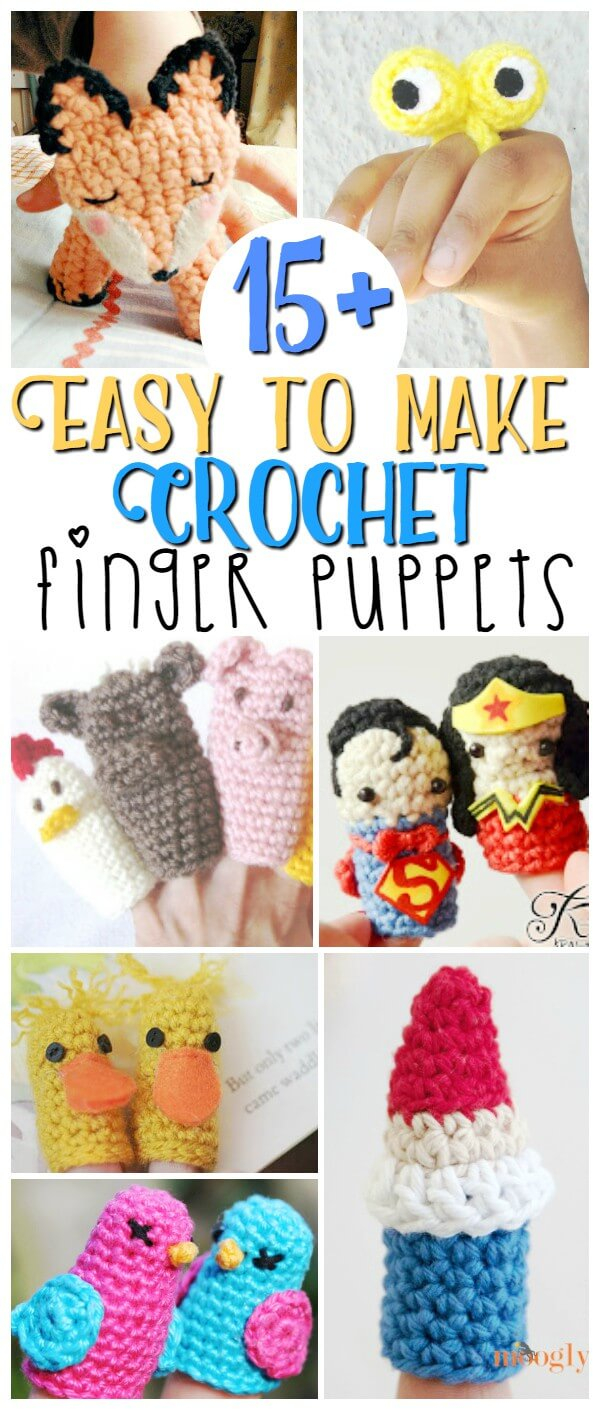 Finger Crochet Patterns 15 Crochet Finger Puppets Sugar Spice And Glitter