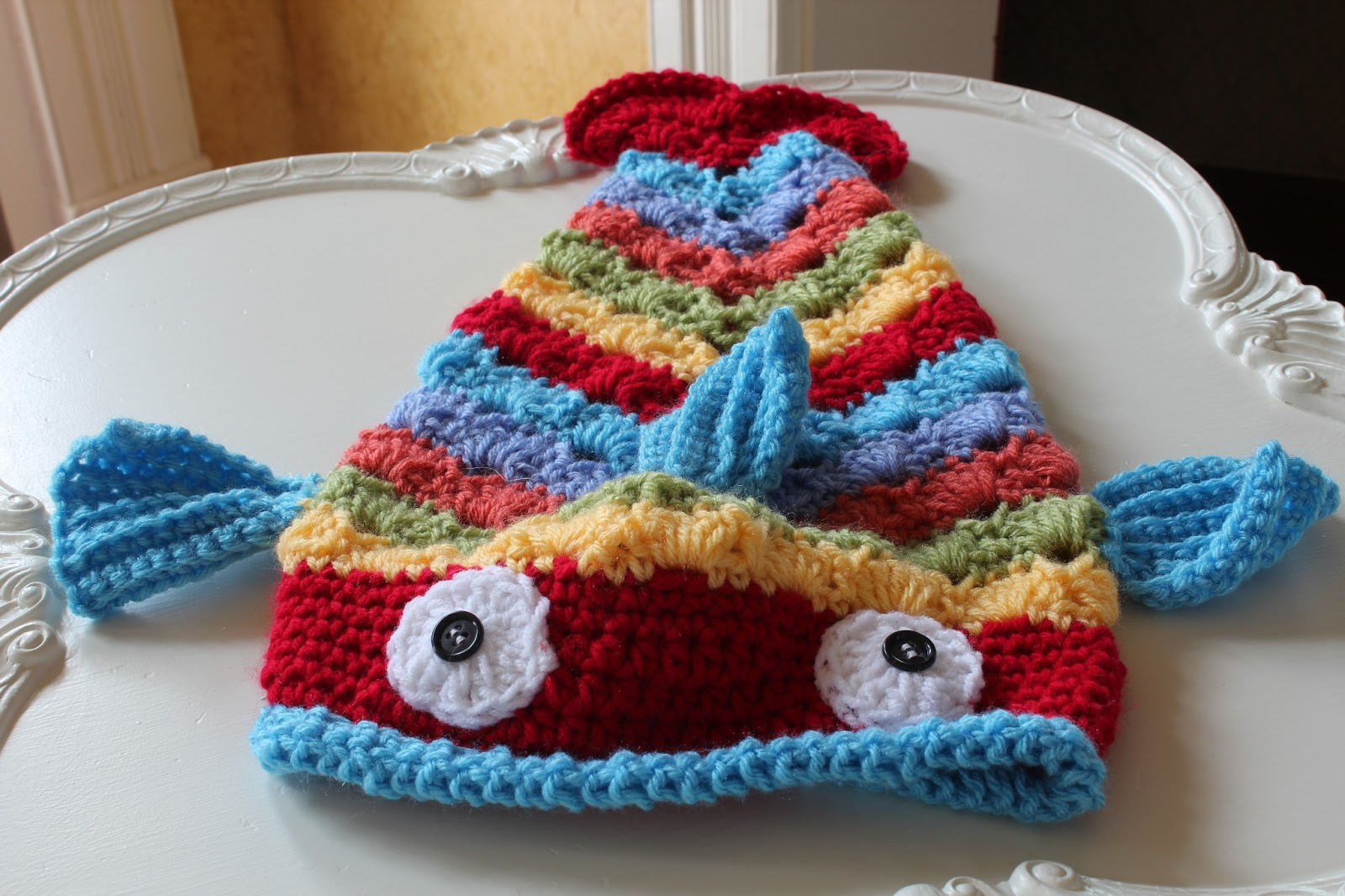 Fish Hat Crochet Pattern Catherine Holman Folk Art Crocheted Fish Hat