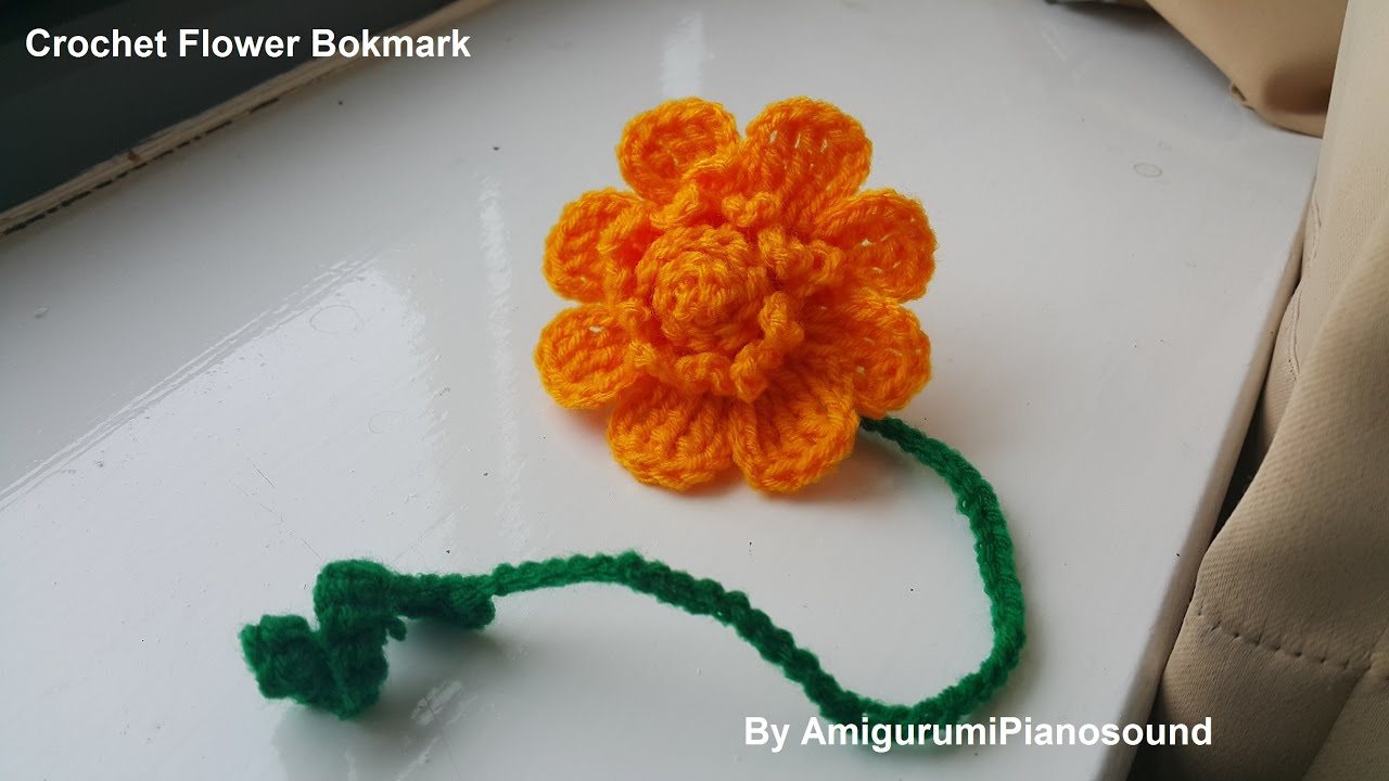 Flower Crochet Pattern Youtube Crochet Flower Bookmark Youtube