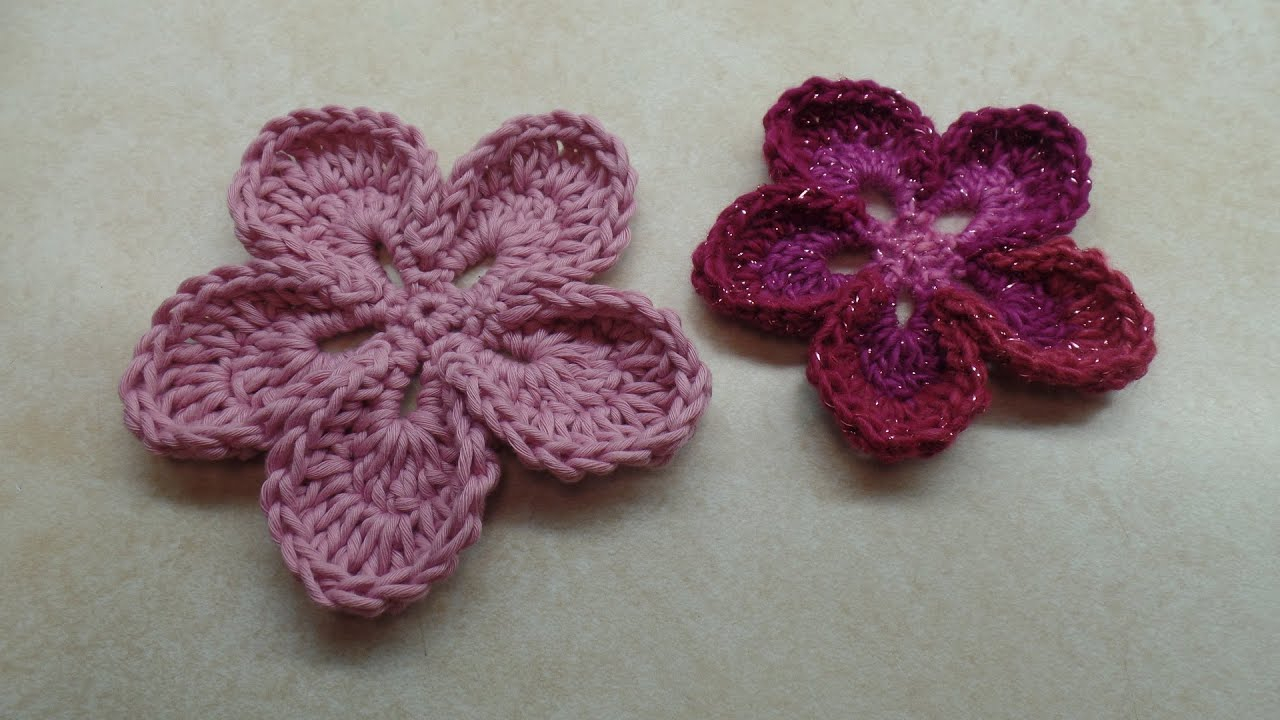 Flower Crochet Pattern Youtube Crochet How To Crochet Easy 5 Petal Flower Tutorial 315 Youtube