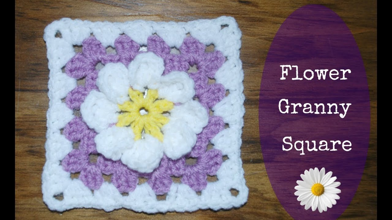 Flower Crochet Pattern Youtube Flower Granny Square Crochet Tutorial Crochet Jewel Youtube