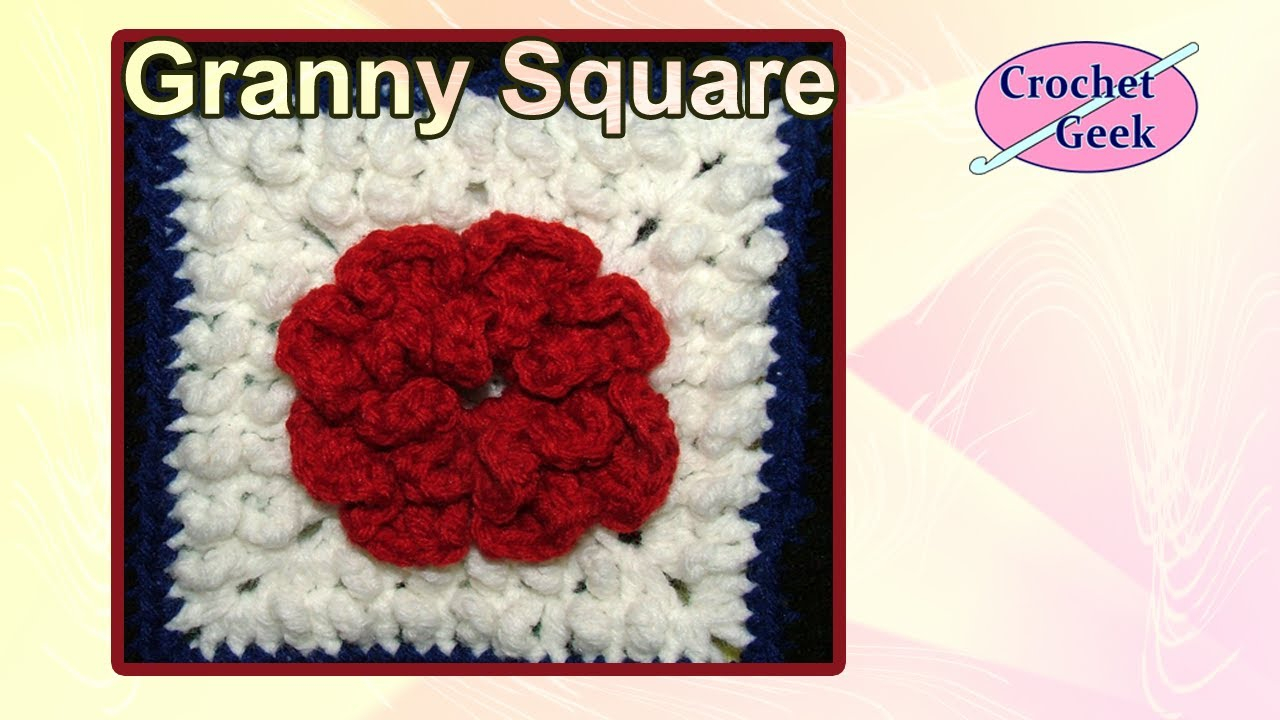 Flower Crochet Pattern Youtube How To Make Crochet Loopy Granny Square Flower Tutorial