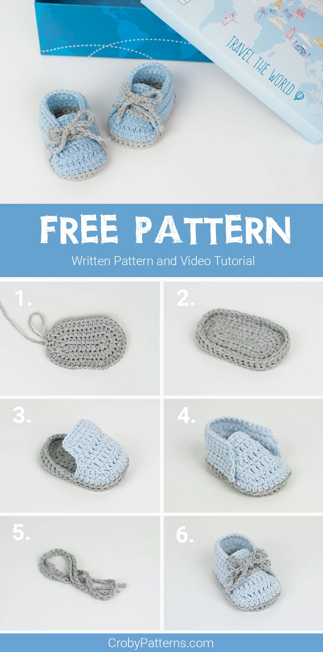 Free Baby Boy Crochet Patterns Easy Ba Slippers Sneakers Free Crochet Pattern And Video