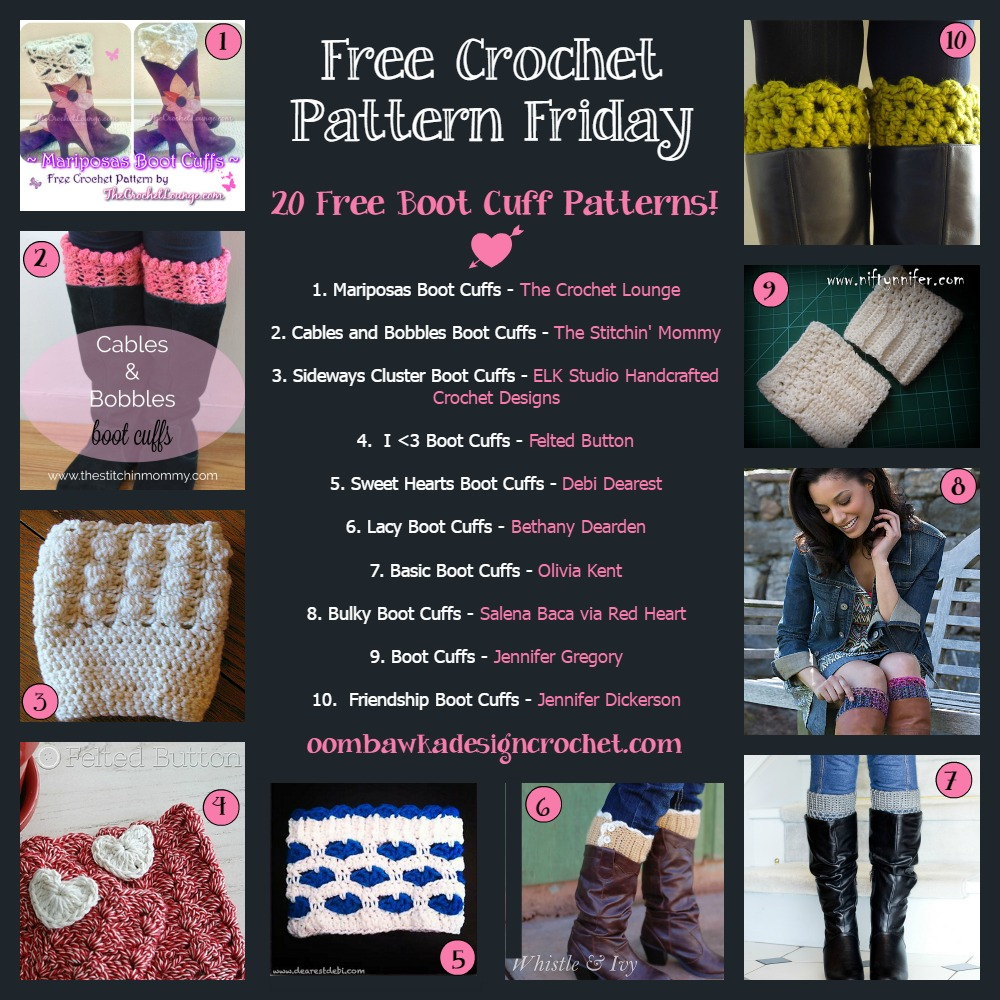 Free Boot Cuff Crochet Patterns 20 Free Boot Cuff Crochet Patterns Oombawka Design Crochet