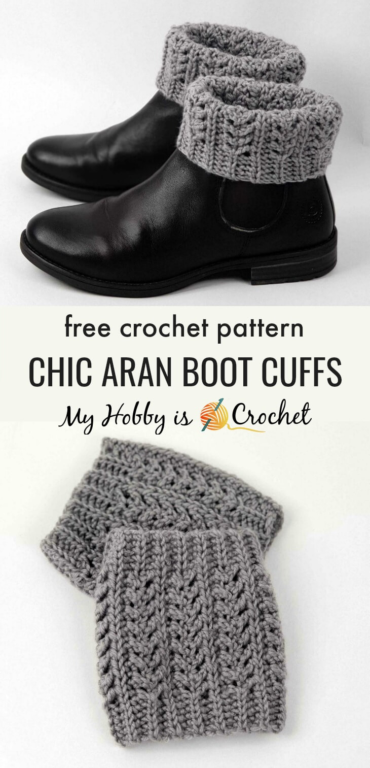 Free Boot Cuff Crochet Patterns My Hob Is Crochet Chic Aran Boot Cuffs Toppers Free Crochet