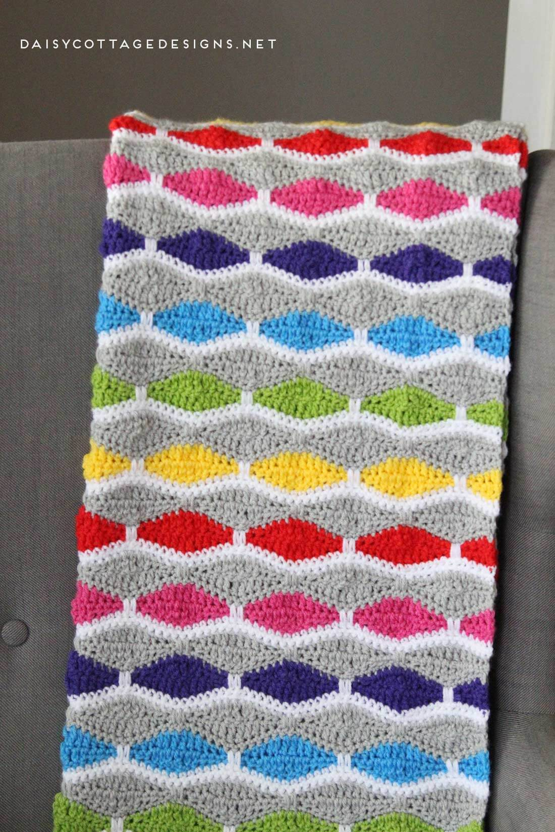Free Crochet Afghan Pattern Crochet Blanket Pattern A Bright Fun Free Crochet Pattern Daisy