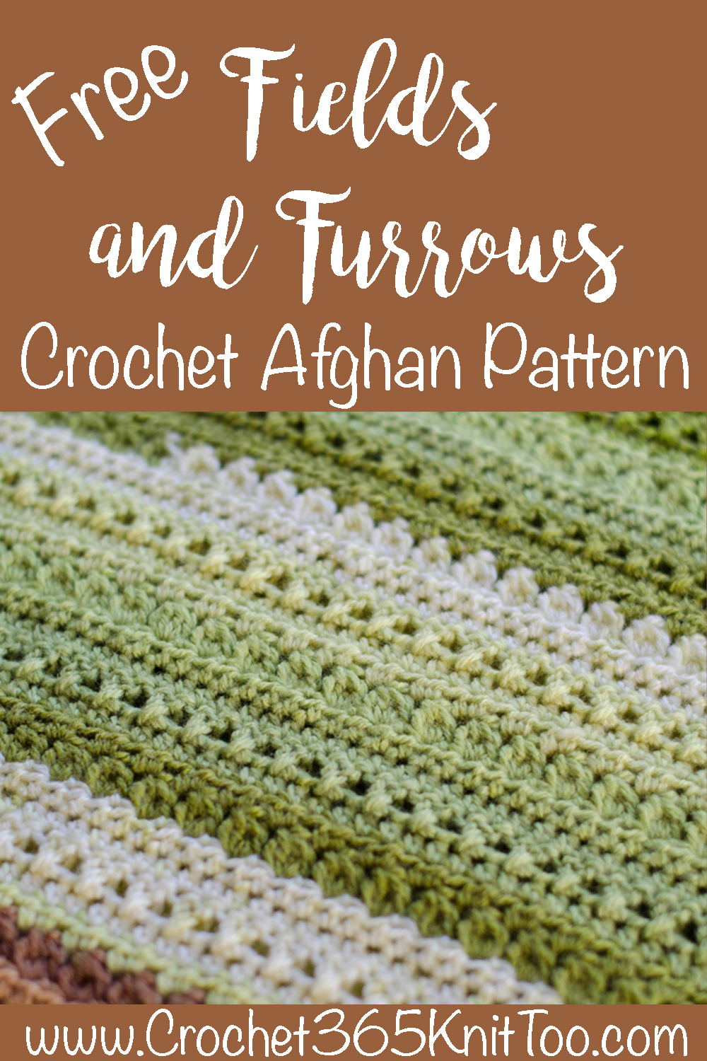 Free Crochet Afghan Pattern Fields And Furrows Crochet Afghan Crochet 365 Knit Too