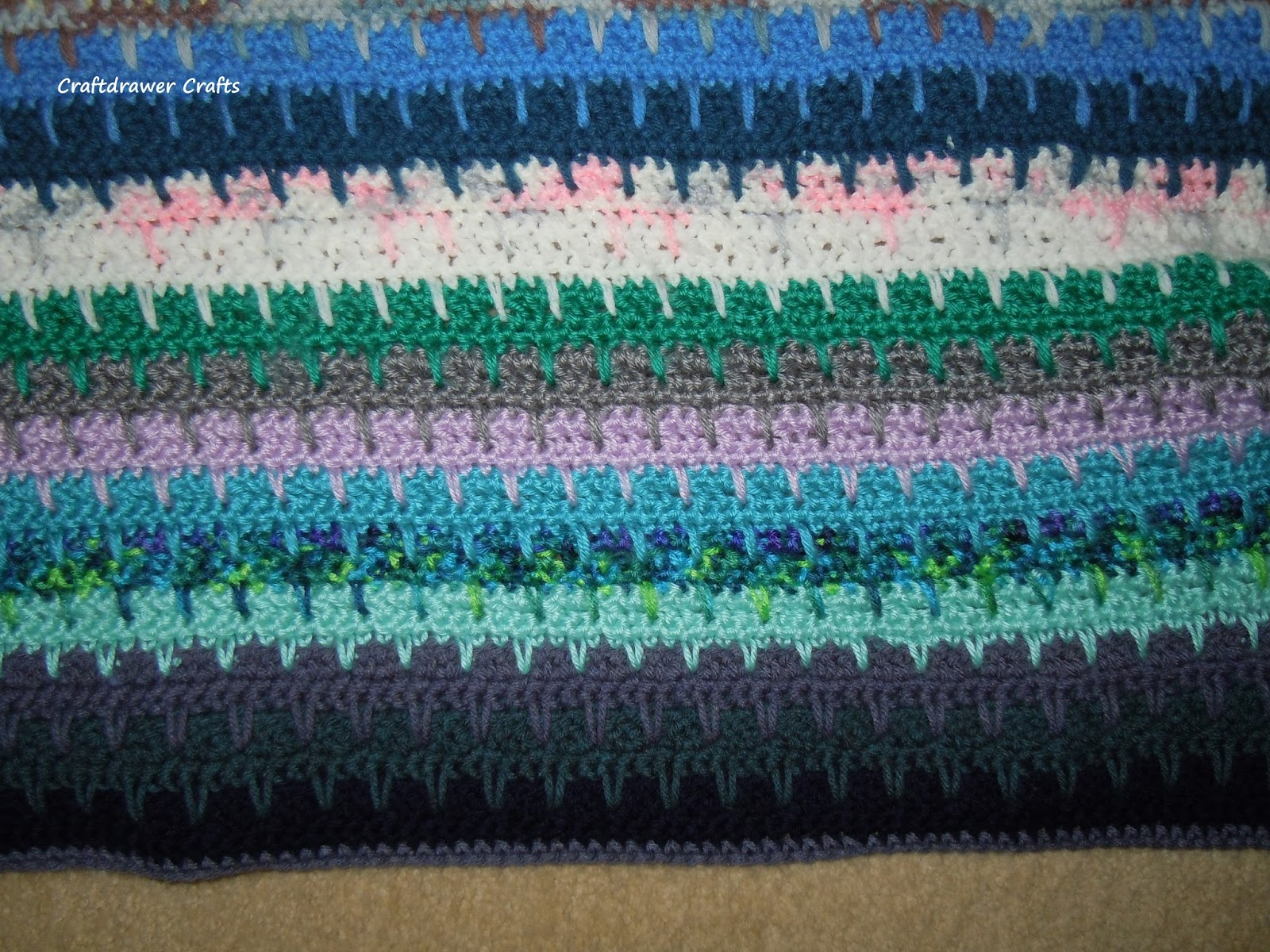 Free Crochet Afghan Pattern Free Crochet Pattern Easy To Crochet V Stitch Scrap Yarn Afghan