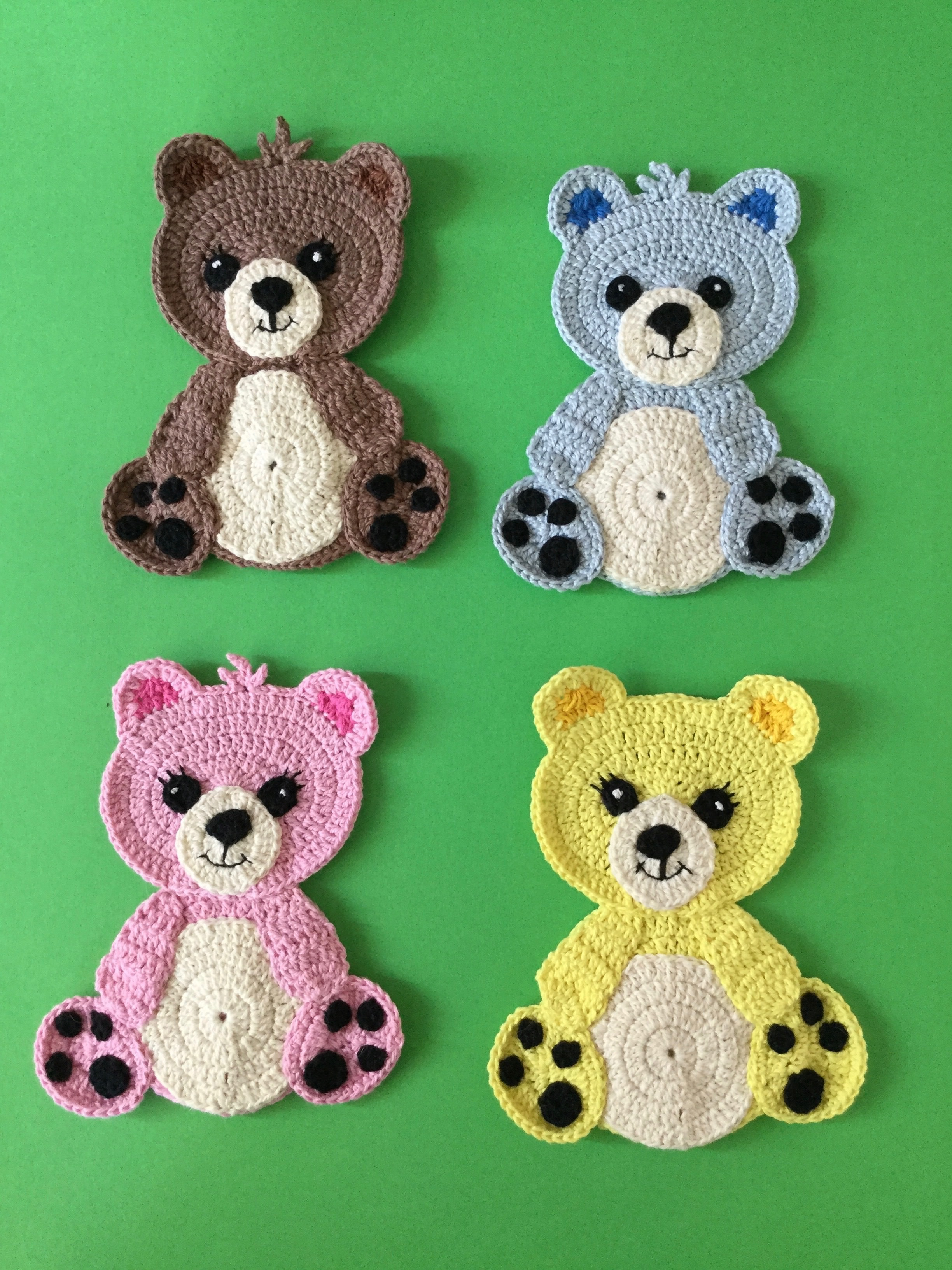 Free Crochet Applique Patterns Crochet Teddy Bear Pattern Kerris Crochet