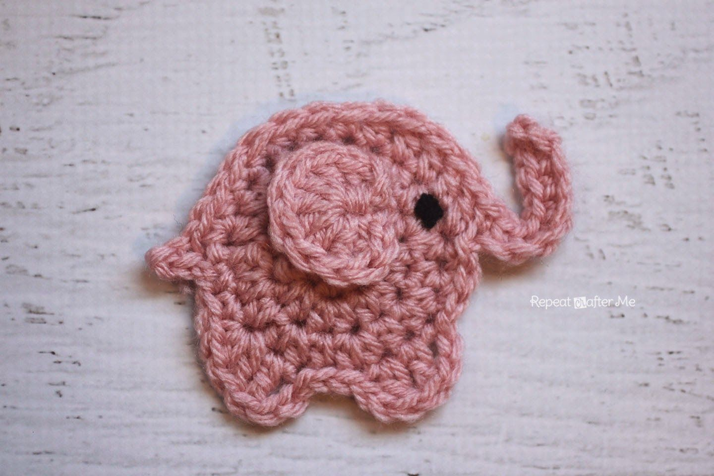 Free Crochet Applique Patterns E Is For Elephant Crochet Elephant Applique Crafts Crochet