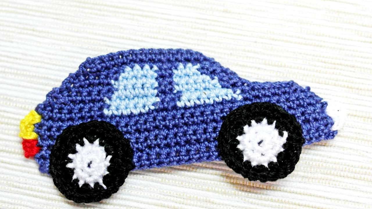 Free Crochet Applique Patterns How To Make A Crocheted Car Applique Diy Crafts Tutorial