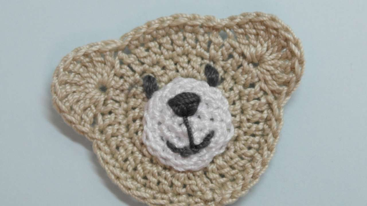 Free Crochet Applique Patterns How To Make A Cute Crocheted Teddy Bear Application Diy Crafts