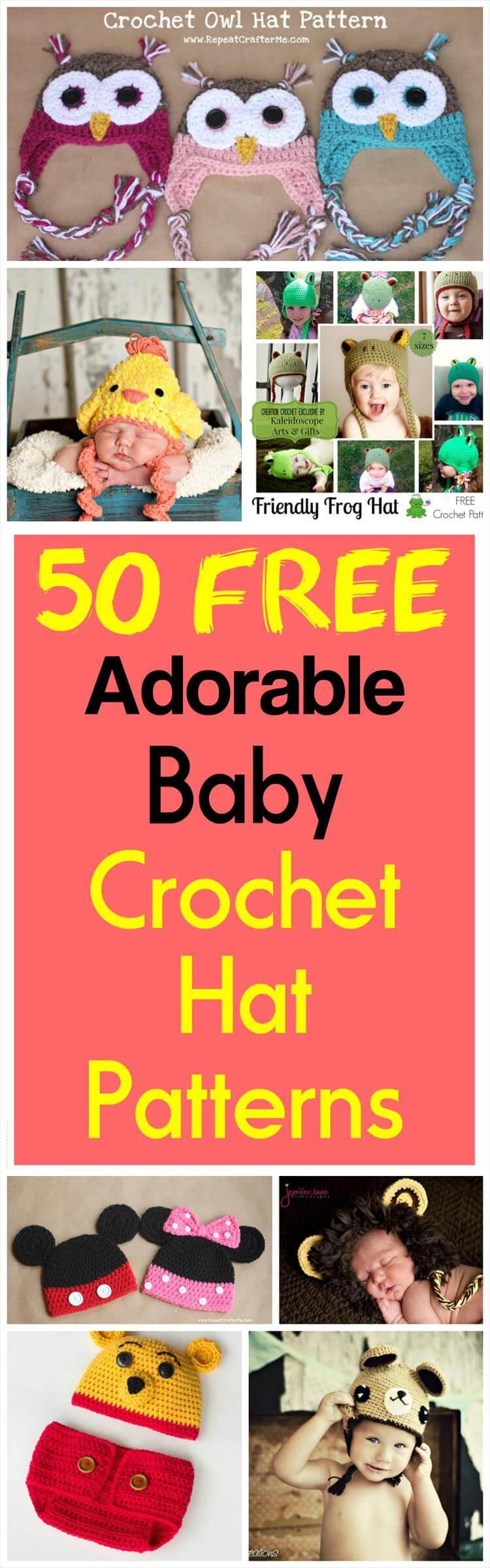 Free Crochet Baby Owl Hat Pattern Crochet Ba Hats 50 Free Crochet Hat Patterns Diy Crafts