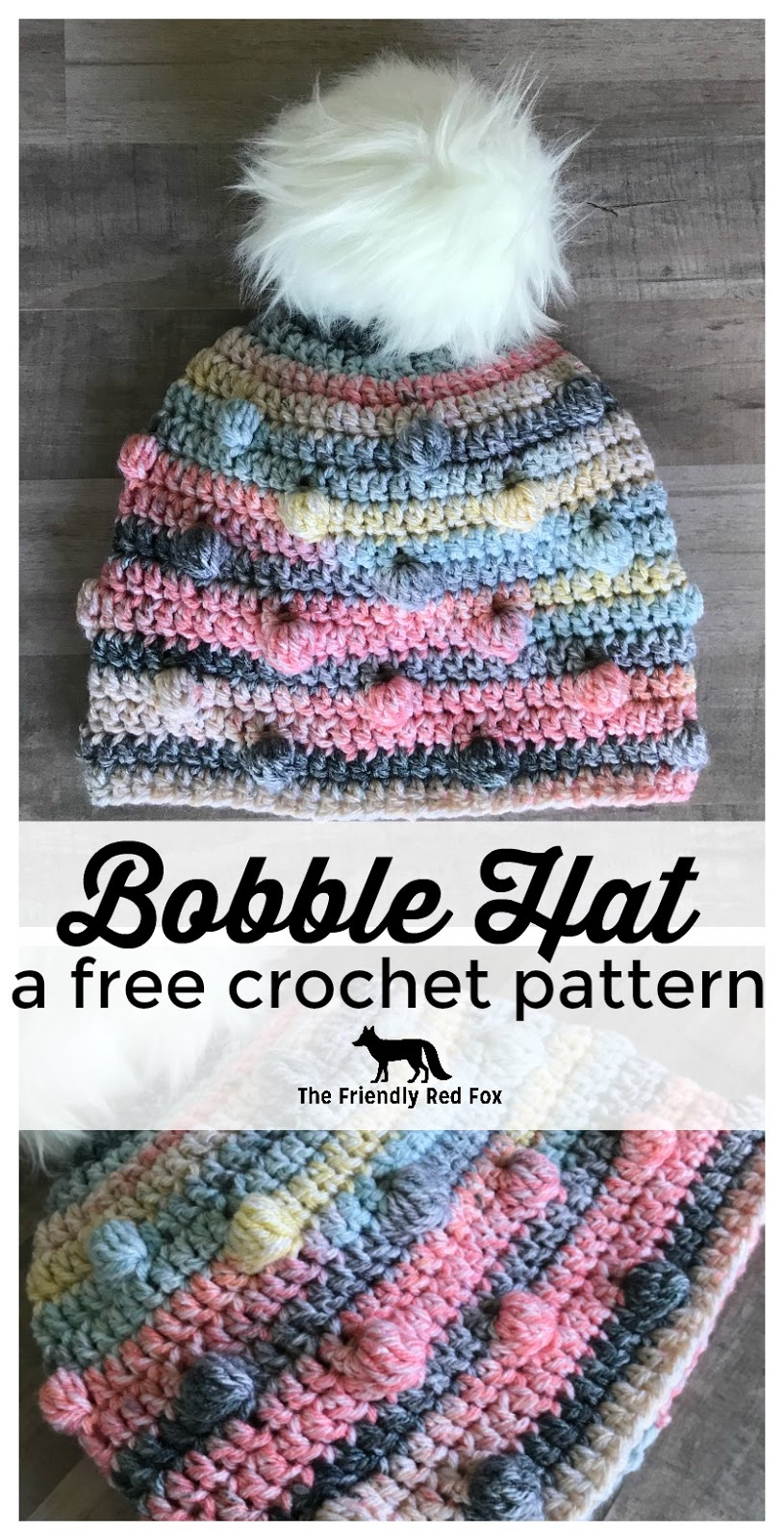Free Crochet Beanie Pattern Free Crochet Hat Pattern The Bobble Hat Thefriendlyredfox