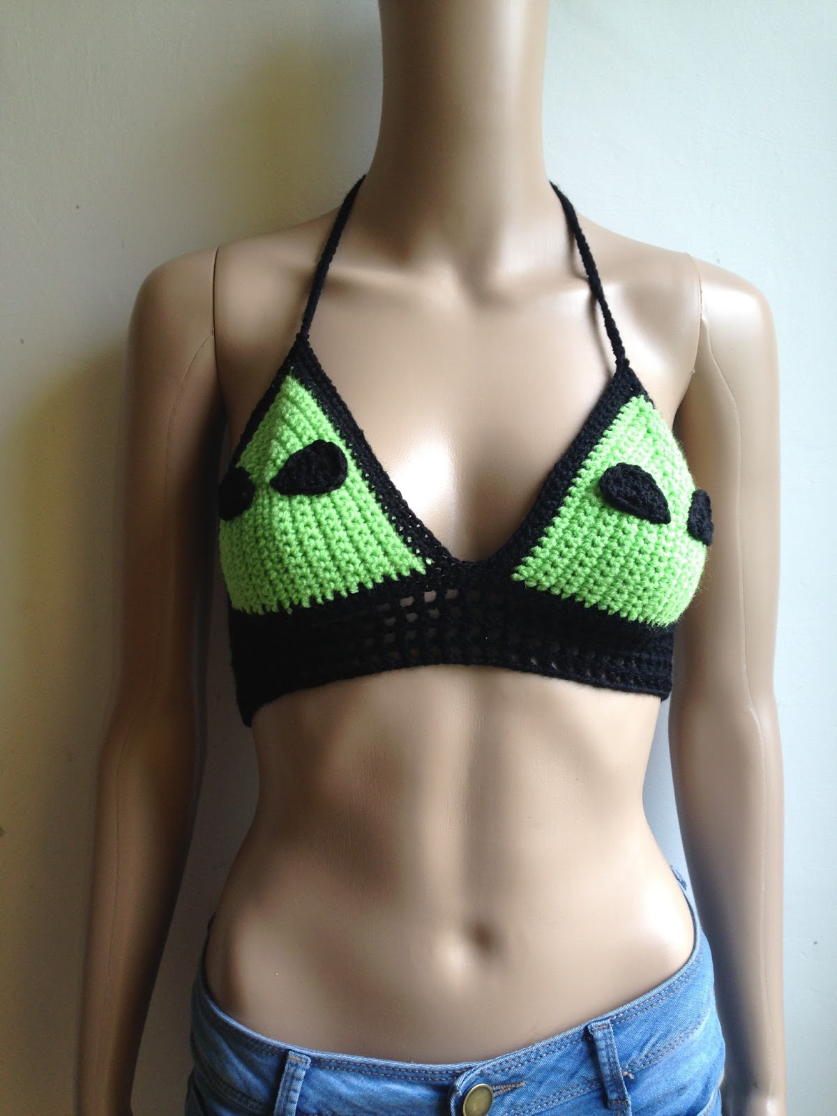 Free Crochet Bikini Pattern Crochet Patterns Galore Alien Crop Top