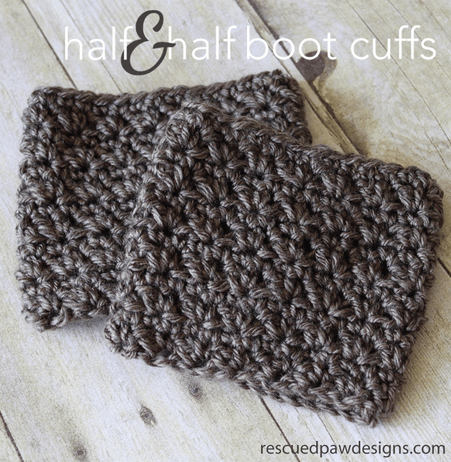 Free Crochet Boot Cuff Patterns Half Half Boot Cuffs Crochet Pattern Rescued Paw Designs Crochet