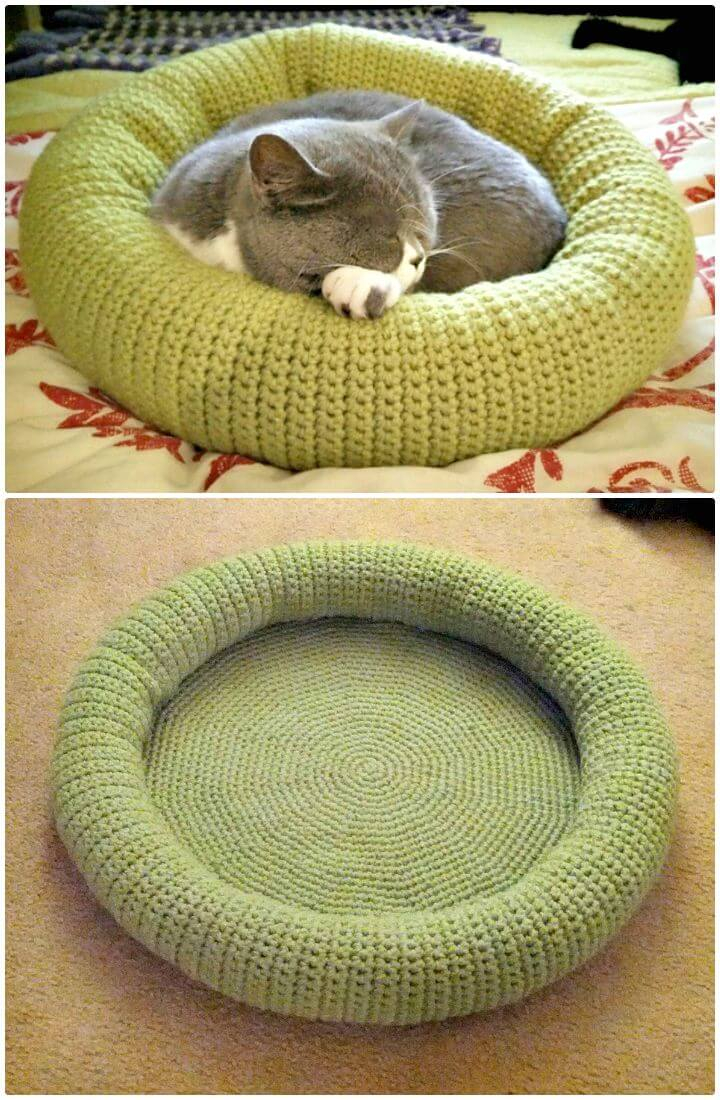 Free Crochet Cat Bed Pattern 20 Free Crochet Cat Bed House Patterns Diy Crafts