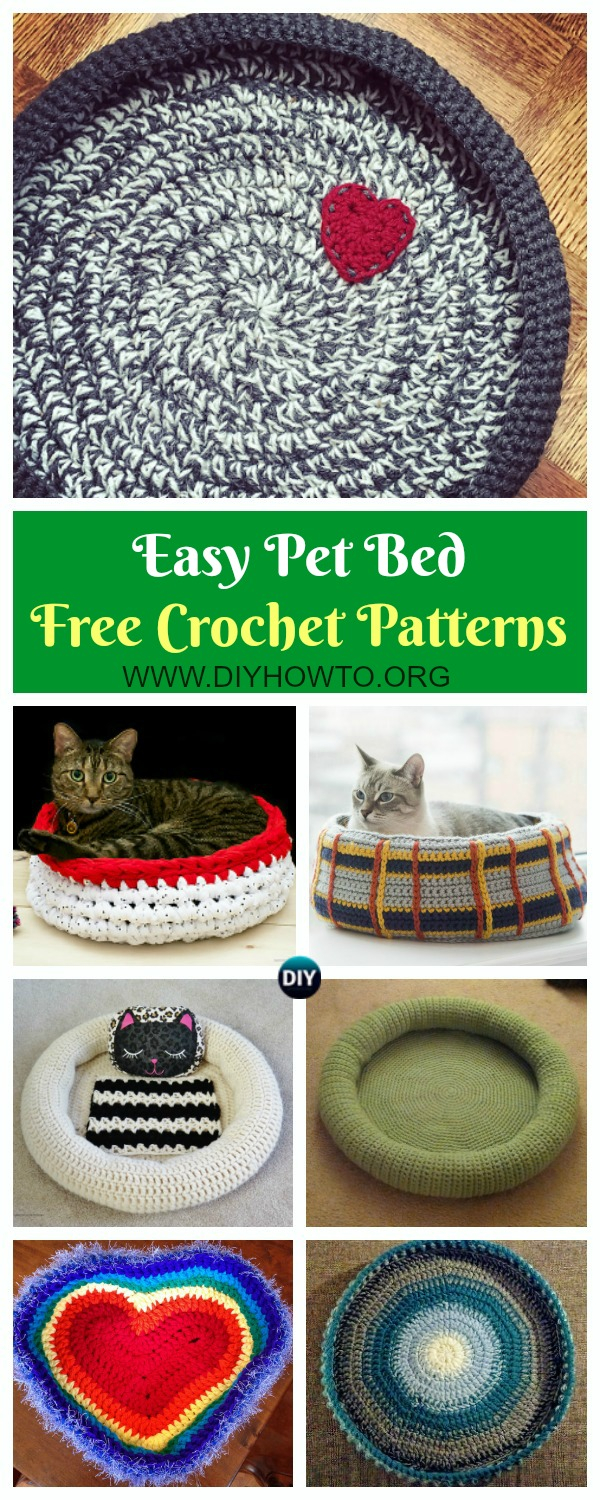 Free Crochet Cat Bed Pattern Easy Pet Bed Free Crochet Patterns Diy Instructions Diy How To