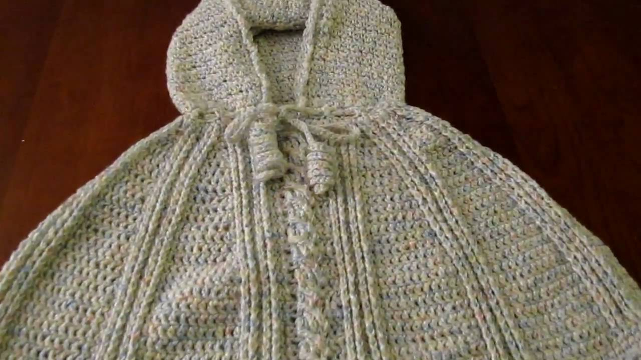 Free Crochet Childs Poncho Pattern Crochet Child Hooded Poncho With Cable Stitch Youtube