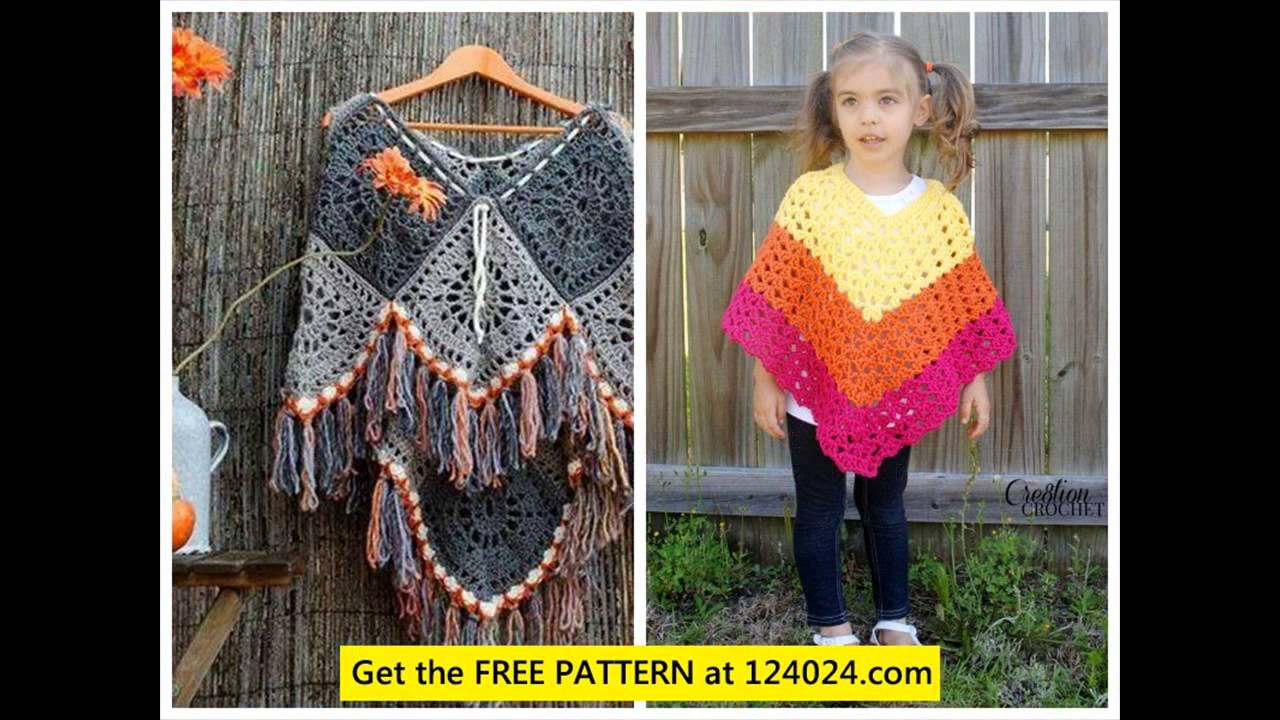 Free Crochet Childs Poncho Pattern Easy Crochet Poncho Pattern Kids Youtube