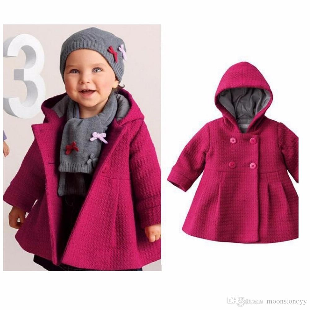 Free Crochet Childs Poncho Pattern Red Newborn Coat Ba Girls Trench Jacket Overcoat Hooded Gown Warm