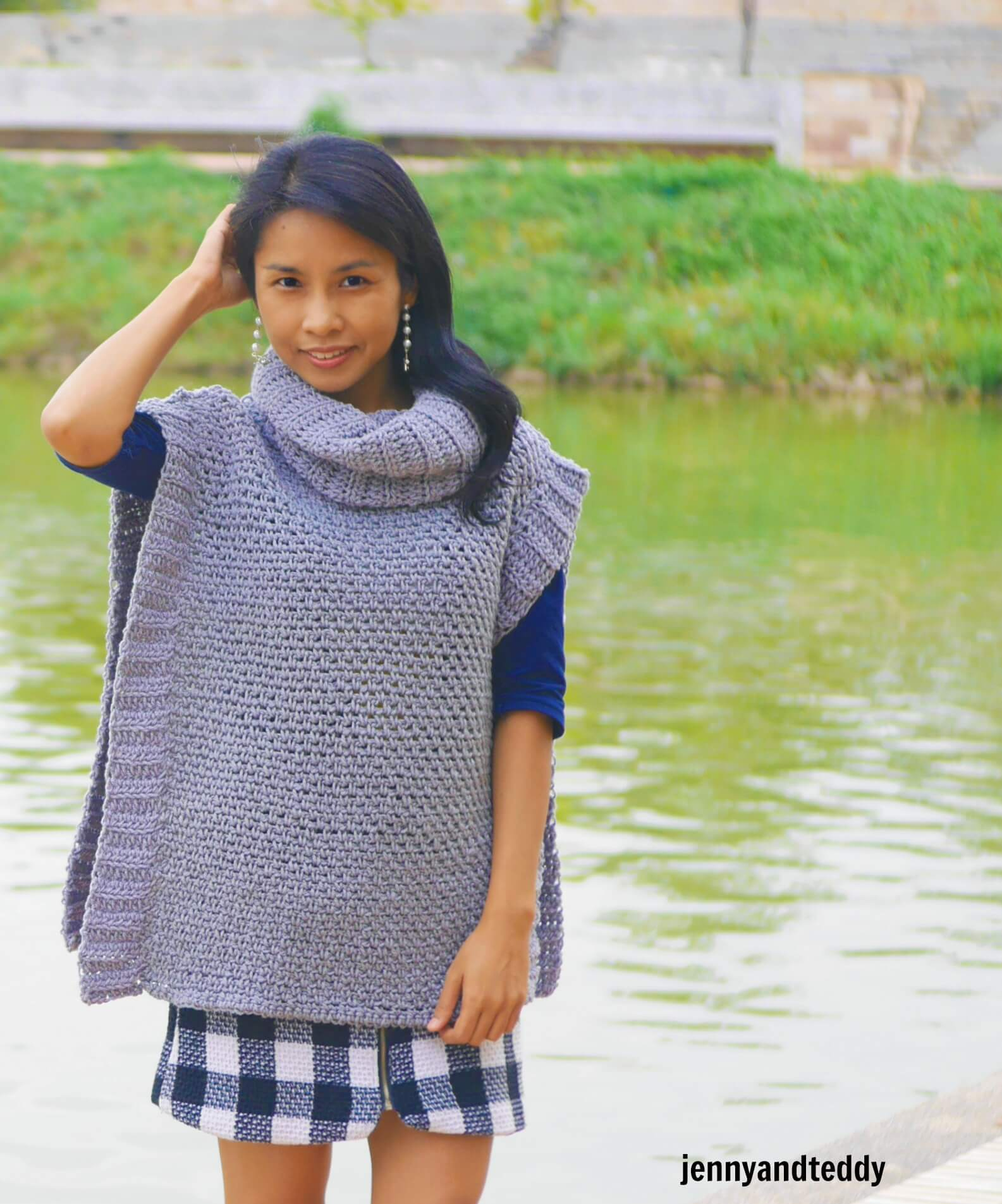 Free Crochet Childs Poncho Pattern The Beginner Poncho Free Crochet Pattern