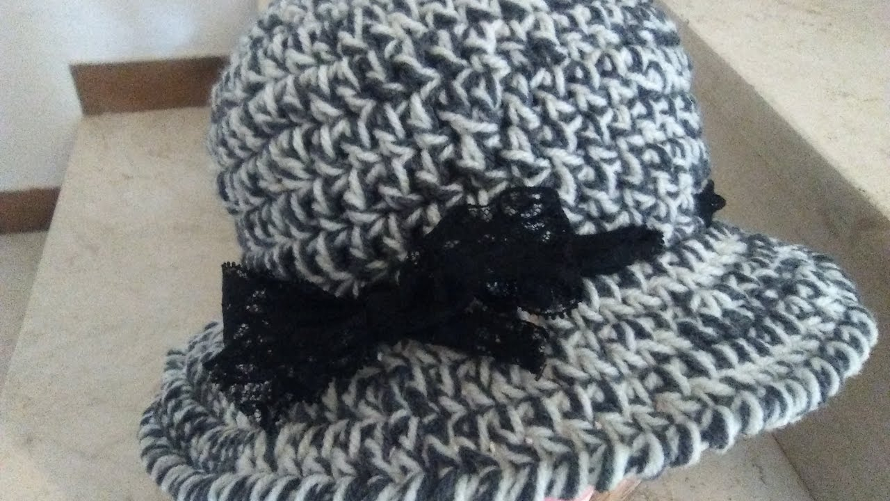 Free Crochet Cloche Hat Pattern Crochet Cloche Hat With Brim Tutorial English Version Youtube