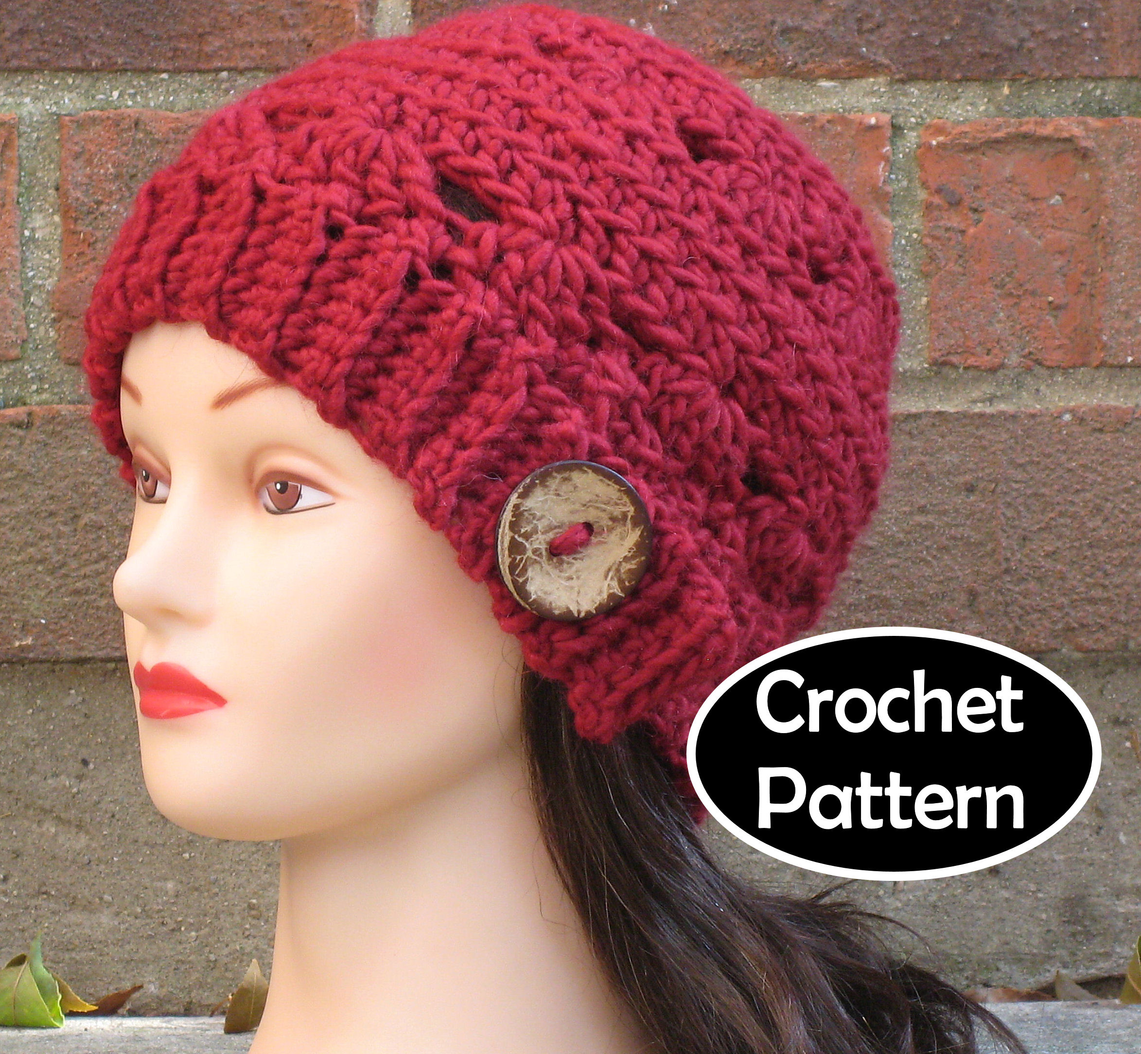 Free Crochet Cloche Hat Pattern Crochet Hat Pattern Ada Cloche Beanie Hat Chunky Fall Winter On Luulla